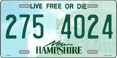 NH license plate 2754024