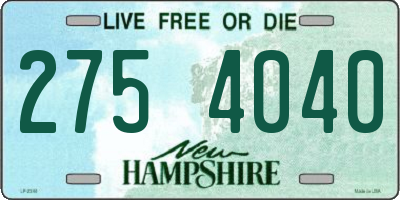 NH license plate 2754040