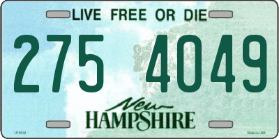 NH license plate 2754049