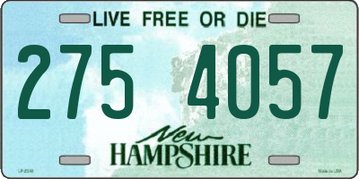 NH license plate 2754057