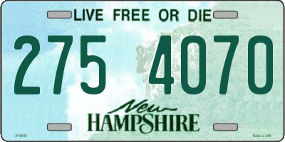 NH license plate 2754070