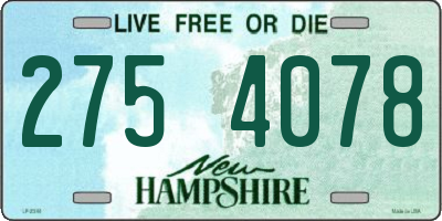 NH license plate 2754078