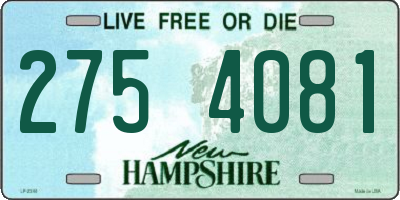 NH license plate 2754081