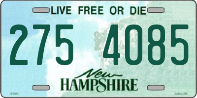 NH license plate 2754085
