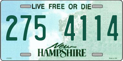 NH license plate 2754114