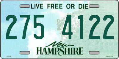 NH license plate 2754122