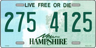 NH license plate 2754125