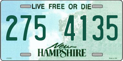 NH license plate 2754135