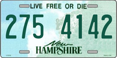 NH license plate 2754142