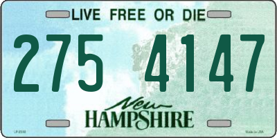 NH license plate 2754147