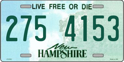 NH license plate 2754153