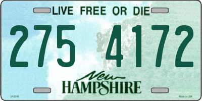 NH license plate 2754172