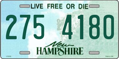 NH license plate 2754180