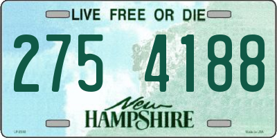 NH license plate 2754188
