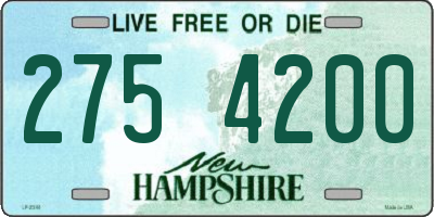 NH license plate 2754200