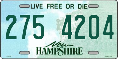 NH license plate 2754204