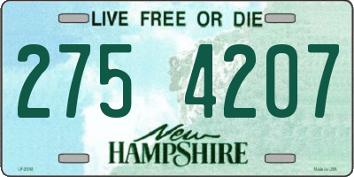 NH license plate 2754207