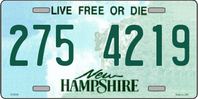 NH license plate 2754219