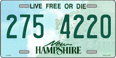 NH license plate 2754220