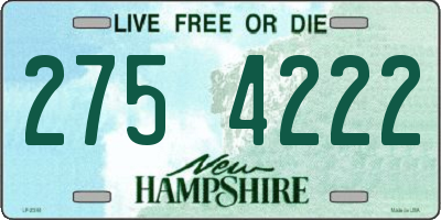 NH license plate 2754222
