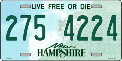 NH license plate 2754224