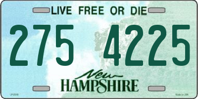 NH license plate 2754225