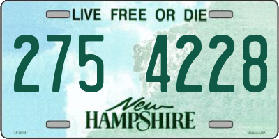 NH license plate 2754228