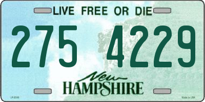 NH license plate 2754229
