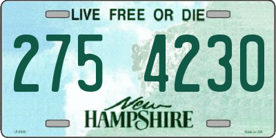 NH license plate 2754230