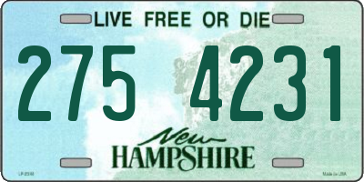 NH license plate 2754231