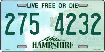 NH license plate 2754232