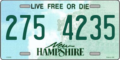 NH license plate 2754235