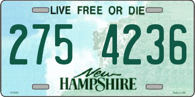 NH license plate 2754236