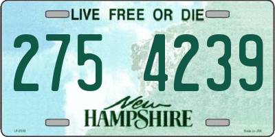 NH license plate 2754239