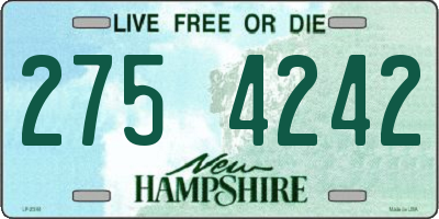 NH license plate 2754242