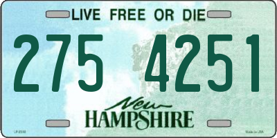 NH license plate 2754251