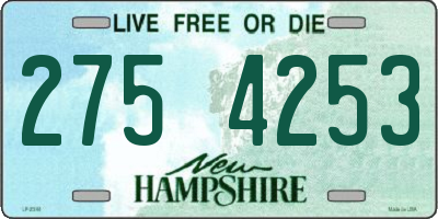 NH license plate 2754253