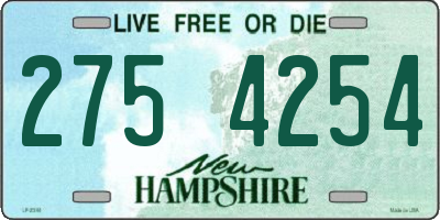 NH license plate 2754254