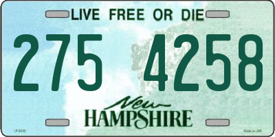 NH license plate 2754258