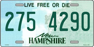 NH license plate 2754290