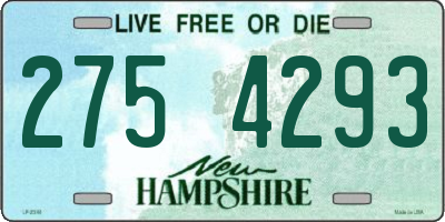 NH license plate 2754293