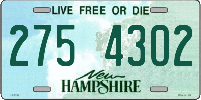 NH license plate 2754302