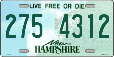 NH license plate 2754312
