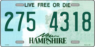 NH license plate 2754318