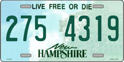 NH license plate 2754319