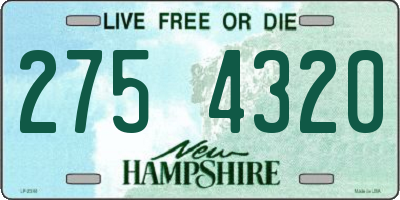 NH license plate 2754320