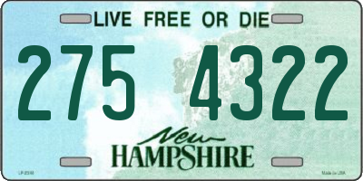 NH license plate 2754322