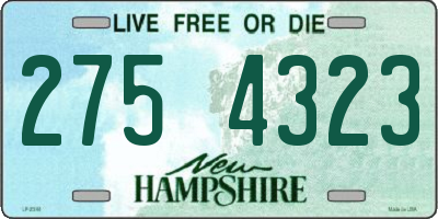 NH license plate 2754323