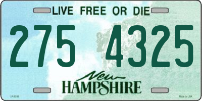 NH license plate 2754325