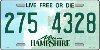 NH license plate 2754328
